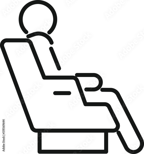 Business class seat icon outline vector. Airplane travel