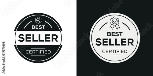 Creative (Best seller) certificated badge, vector illustration.