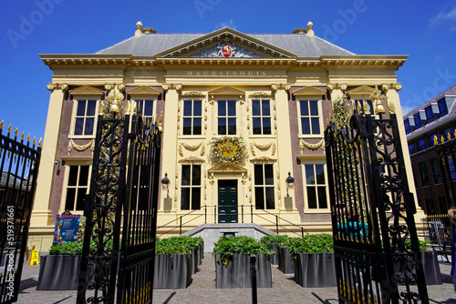 Facade of The Mauritshuis an art museum in The Hague, Netherlands