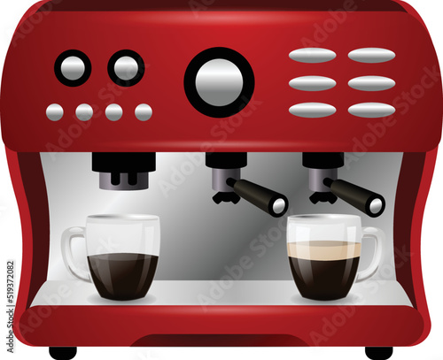 Coffee machine icon cartoon vector. Espresso pot