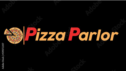 Italian pizza logo design restaurant food