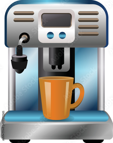 Drink machine icon cartoon vector. Coffee filter