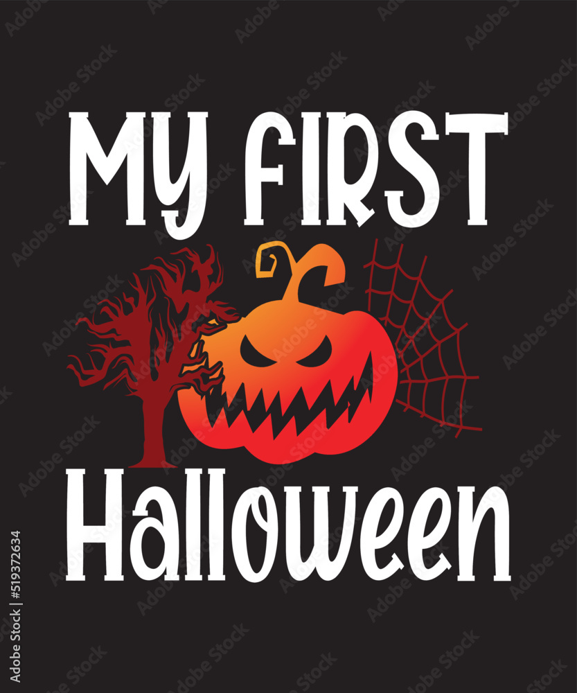 Obraz premium Halloween T-shirt deisgn , Halloween vector graphics