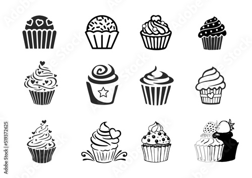 set of cupcakes