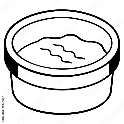 A water pail line icon download