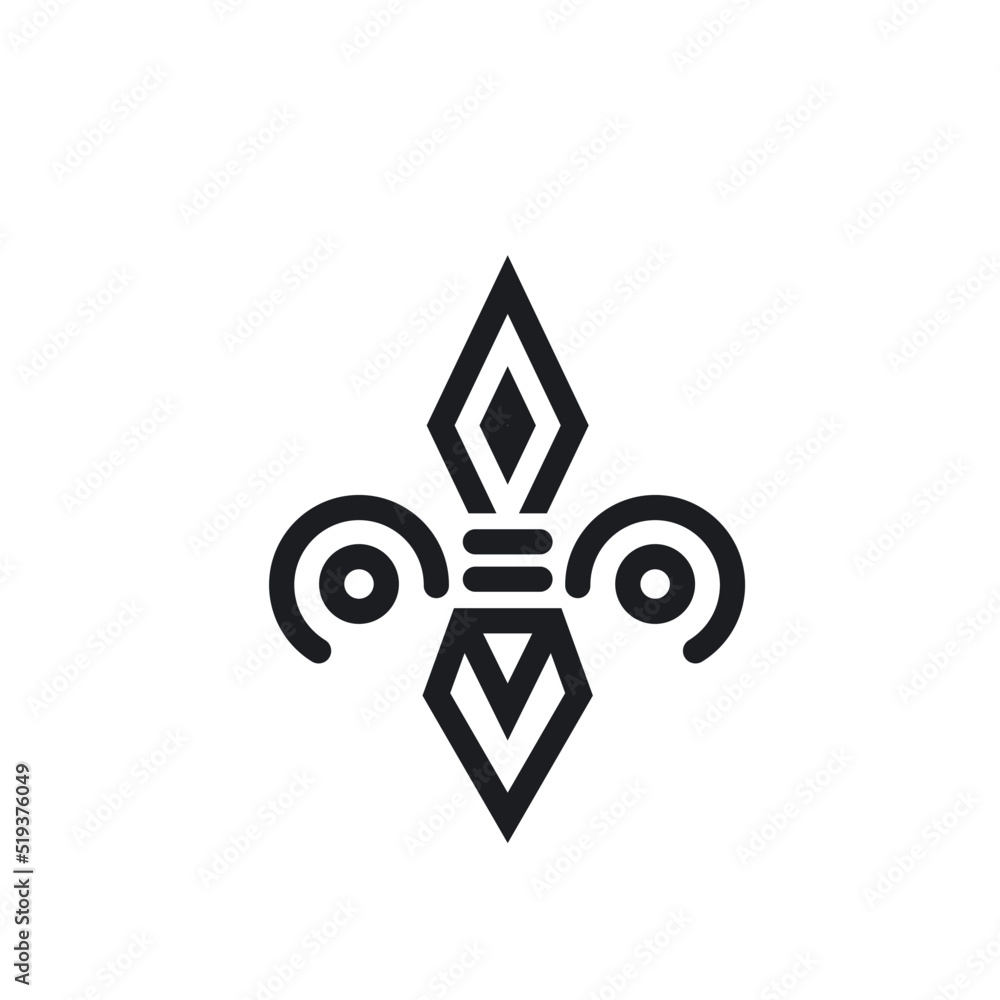 fleur de lis icon vector concept design template fleur de lis icon vector concept design template