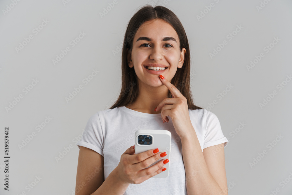 Portrait of a young casual white woman Portrait of a young casual white woman
