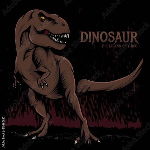 hand draw t-rex vector illustration