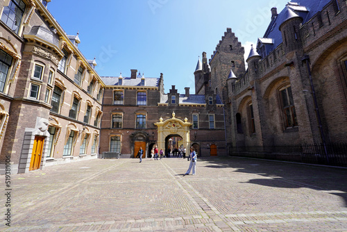 Binnenhof parliament building view from courtyard, The Hague, The Netherlands photo