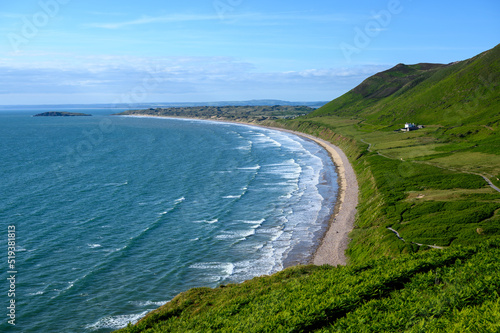 Wallpaper Mural Rhossili Bay, A beautiful beach on the Gower Peninsula Swansea, South Wales Torontodigital.ca