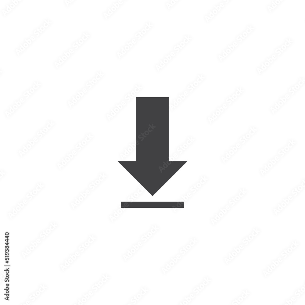 Download arrow in flat style. User interface design icon. Vector illustration. Download arrow in flat style. User interface design icon. Vector illustration.