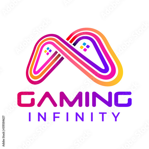 Infinity game Logo. Console logo vector design