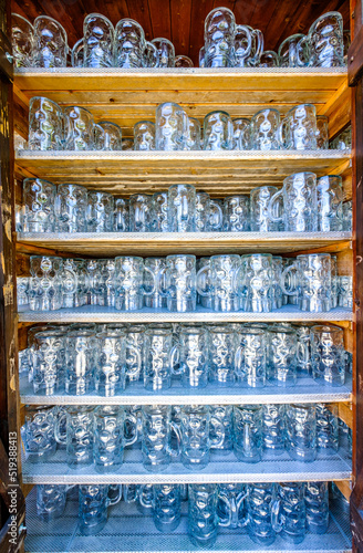 typical bavarian beer mugs