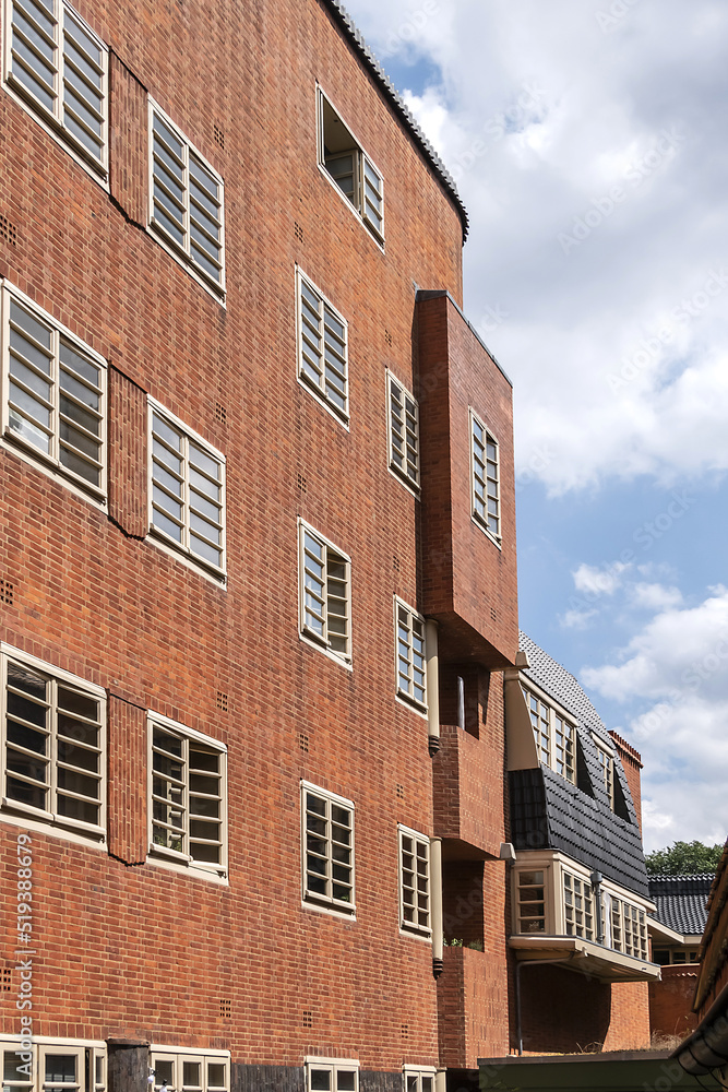 Fototapeta premium Amsterdam School architectural style - residential complex «Het Schip». AMSTERDAM, The NETHERLANDS.