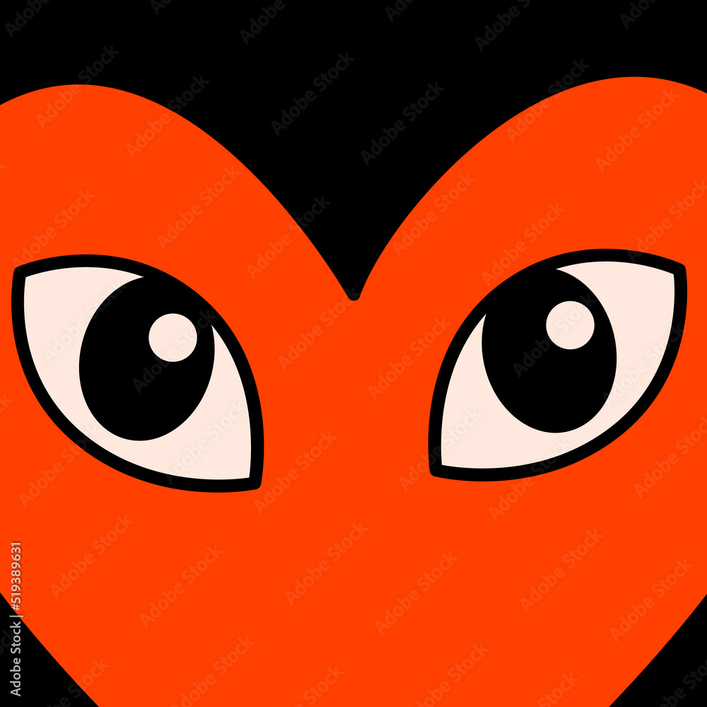Cartoon vector funny cute Comic characters, heart with eyes. Cartoon vector funny cute Comic characters, heart with eyes.