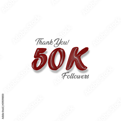 50k likes thank you cards. Template for social media. Vector illustration