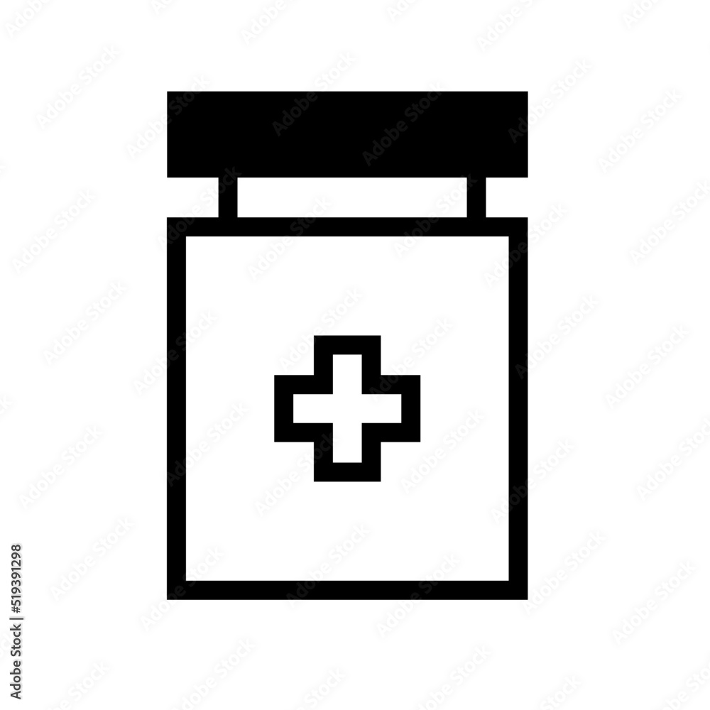 Bottle, capsule bottle, medicine, icon, white and black, hospital Bottle, capsule bottle, medicine, icon, white and black, hospital