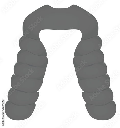 Puff crop jacket. vector illustration