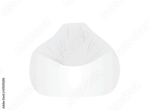 White lazy bag. vector illustration