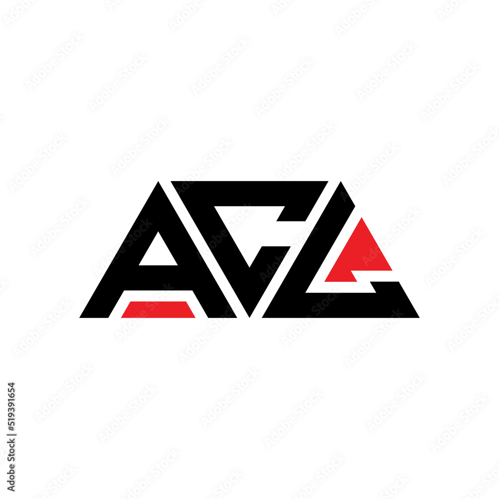 ACL triangle letter logo design with triangle shape. ACL triangle logo