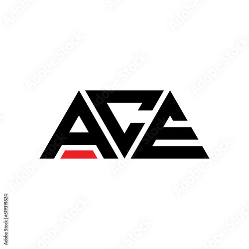 ACE triangle letter logo design with triangle shape. ACE triangle logo design monogram. ACE triangle vector logo template with red color. ACE triangular logo Simple, Elegant, and Luxurious Logo...