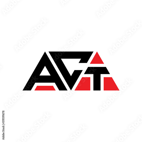ACT triangle letter logo design with triangle shape. ACT triangle logo design monogram. ACT triangle vector logo template with red color. ACT triangular logo Simple, Elegant, and Luxurious Logo...