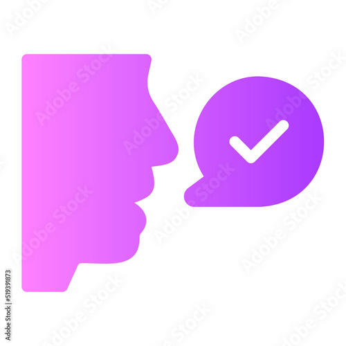 pronunciation gradient icon