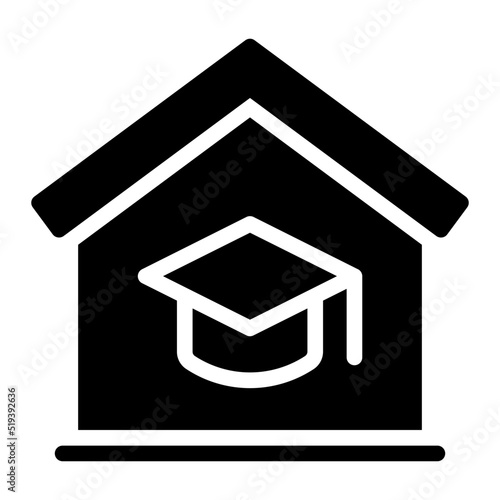 homeschooling glyph icon