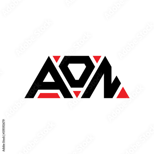 AON triangle letter logo design with triangle shape. AON triangle logo design monogram. AON triangle vector logo template with red color. AON triangular logo Simple, Elegant, and Luxurious Logo...