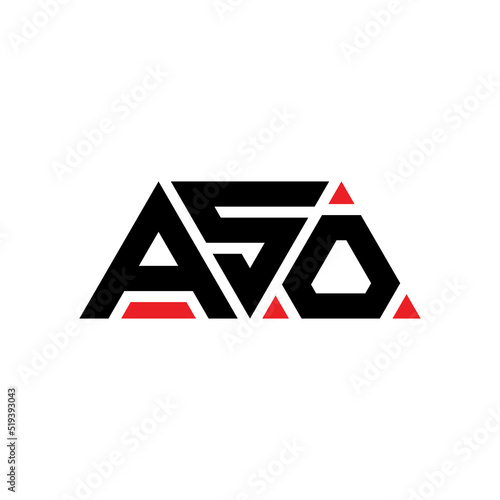 ASO triangle letter logo design with triangle shape. ASO triangle logo design monogram. ASO triangle vector logo template with red color. ASO triangular logo Simple, Elegant, and Luxurious Logo...