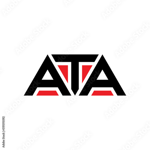 Canvastavla ATA triangle letter logo design with triangle shape