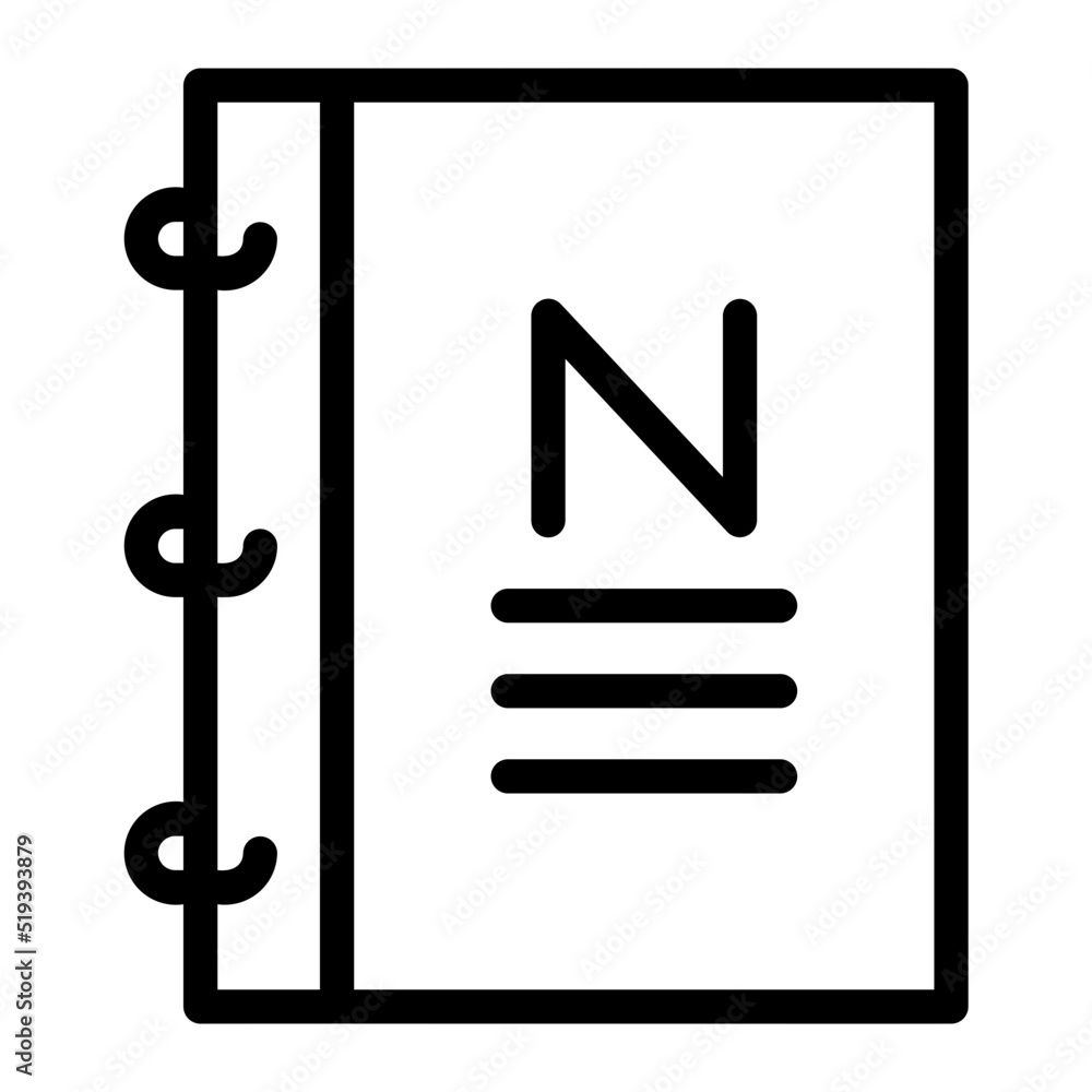 notebook line icon notebook line icon