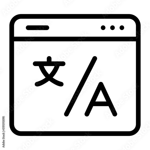 online translator line icon