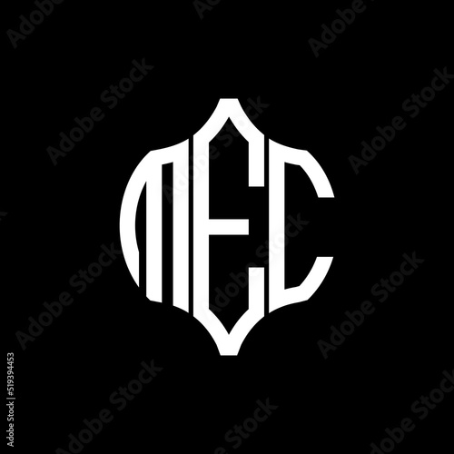 MEC letter logo. MEC best black background vector image. MEC Monogram logo design for entrepreneur and business.
