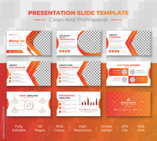 Creative business presentation template, modern company information layout design