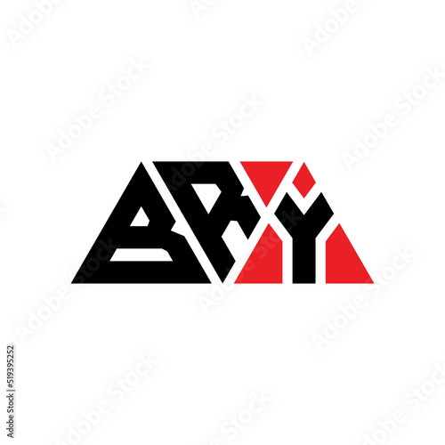 BRY triangle letter logo design with triangle shape. BRY triangle logo design monogram. BRY triangle vector logo template with red color. BRY triangular logo Simple, Elegant, and Luxurious Logo... photo