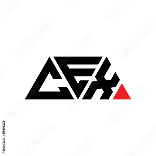 CEX triangle letter logo design with triangle shape. CEX triangle logo design monogram. CEX triangle vector logo template with CEd color. CEX triangular logo Simple, Elegant, and Luxurious Logo...