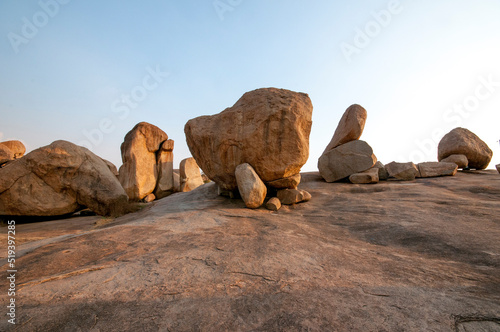 hampi natural rock formation photo