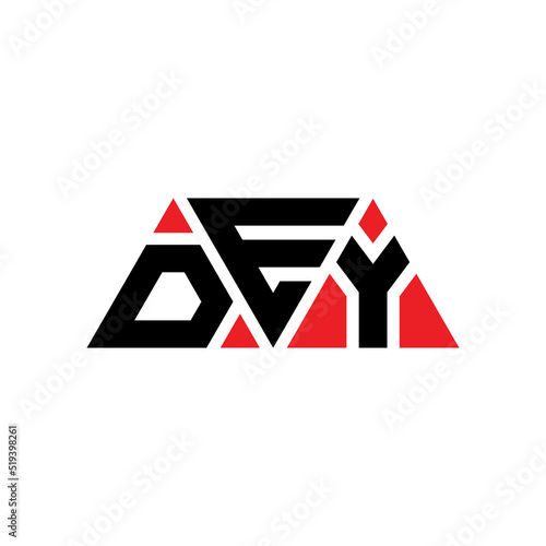 DEY triangle letter logo design with triangle shape. DEY triangle logo design monogram. DEY triangle vector logo template with DEd color. DEY triangular logo Simple, Elegant, and Luxurious Logo...