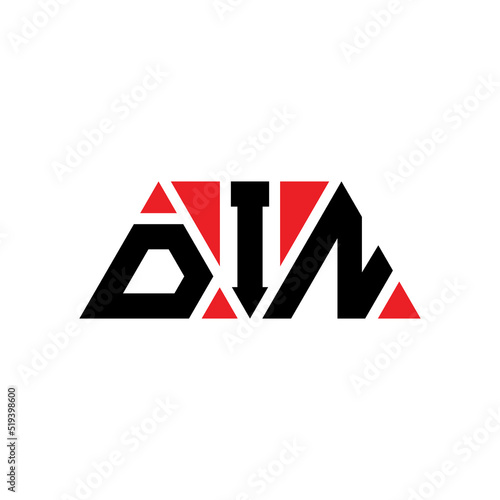 DIN tDIangle letter logo design with tDIangle shape. DIN tDIangle logo design monogram. DIN tDIangle vector logo template with red color. DIN tDIangular logo Simple, Elegant, and LuxuDIous Logo...