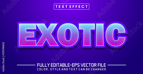 Exotic font Text effect editable