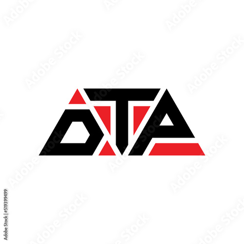DTP triangle letter logo design with triangle shape. DTP triangle logo design monogram. DTP triangle vector logo template with red color. DTP triangular logo Simple, Elegant, and Luxurious Logo...