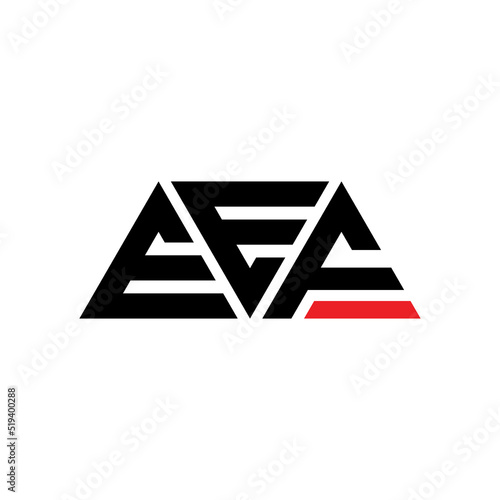 EEF triangle letter logo design with triangle shape. EEF triangle logo design monogram. EEF triangle vector logo template with EEd color. EEF triangular logo Simple, Elegant, and Luxurious Logo...