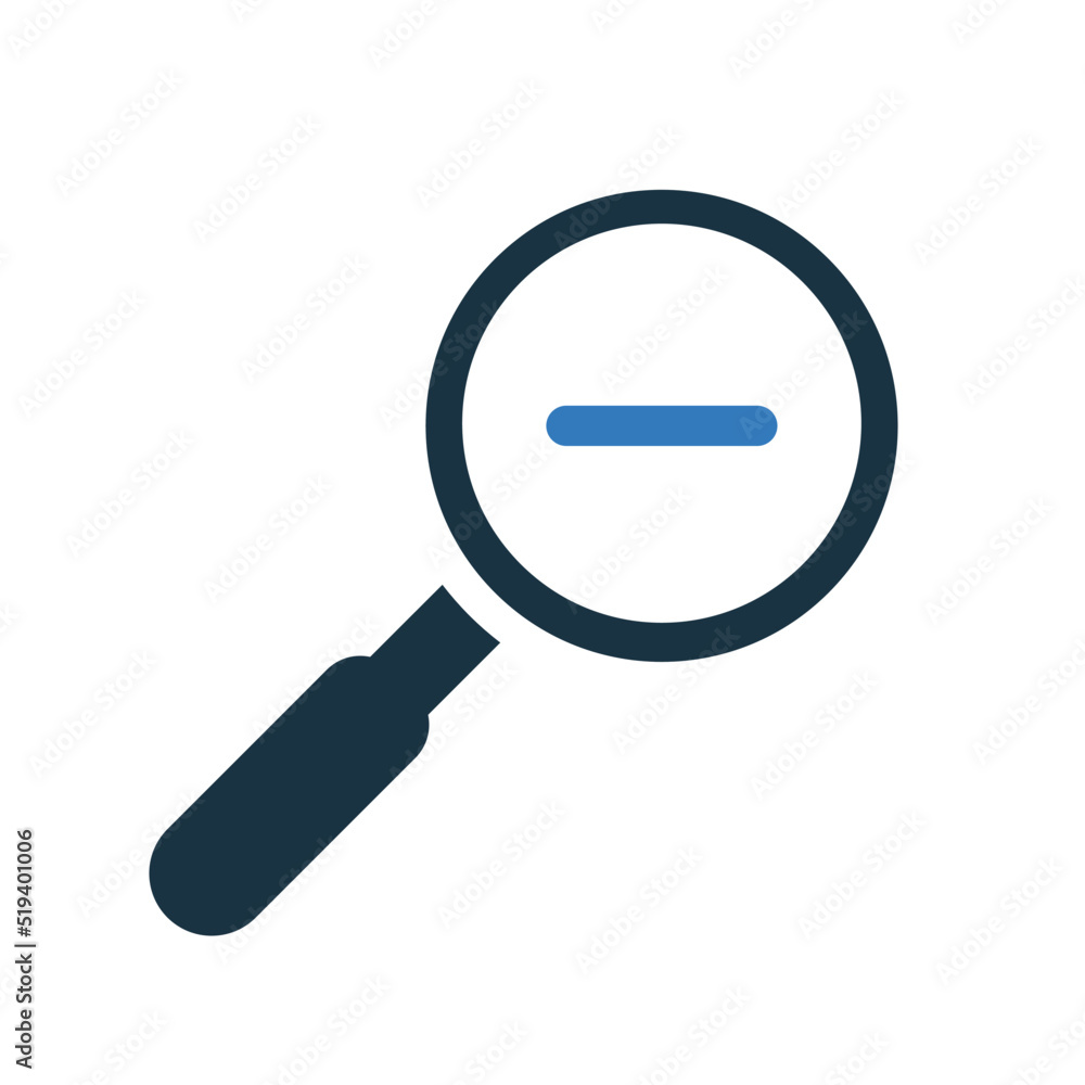 Zoom out, minimizer icon. Glyph style vector EPS. Zoom out, minimizer icon. Glyph style vector EPS.