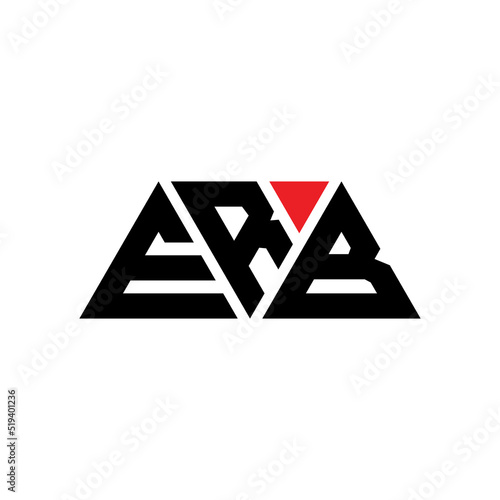 ERB triangle letter logo design with triangle shape. ERB triangle logo design monogram. ERB triangle vector logo template with red color. ERB triangular logo Simple, Elegant, and Luxurious Logo...