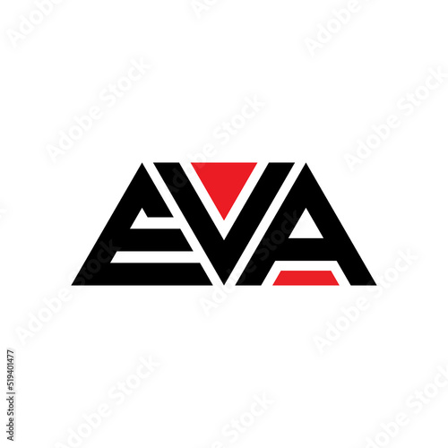 EVA triangle letter logo design with triangle shape. EVA triangle logo design monogram. EVA triangle vector logo template with red color. EVA triangular logo Simple, Elegant, and Luxurious Logo...
