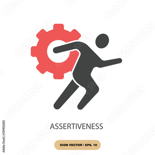 assertiveness icons  symbol vector elements for infographic web