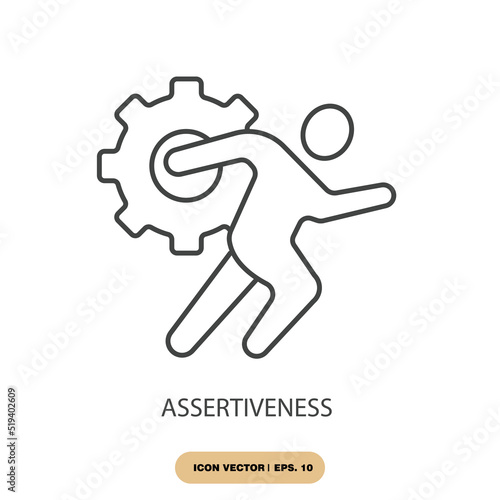 assertiveness icons  symbol vector elements for infographic web