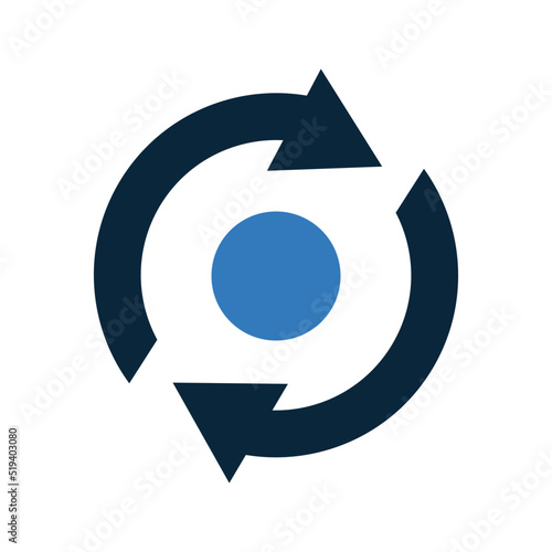 Update, refresh icon. Simple editable vector graphics.