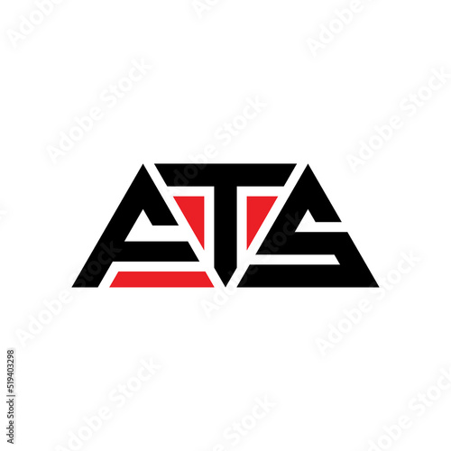 FTS triangle letter logo design with triangle shape. FTS triangle logo design monogram. FTS triangle vector logo template with red color. FTS triangular logo Simple  Elegant  and Luxurious Logo...